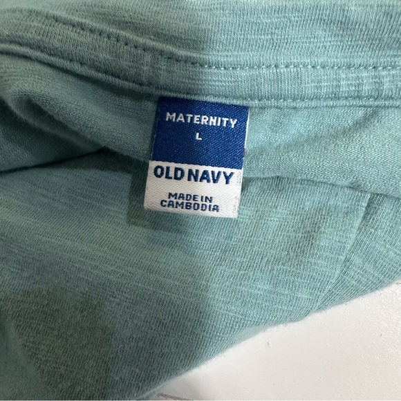 Old Navy Maternity knee length aqua T shirt dress large - Picture 8 of 8
